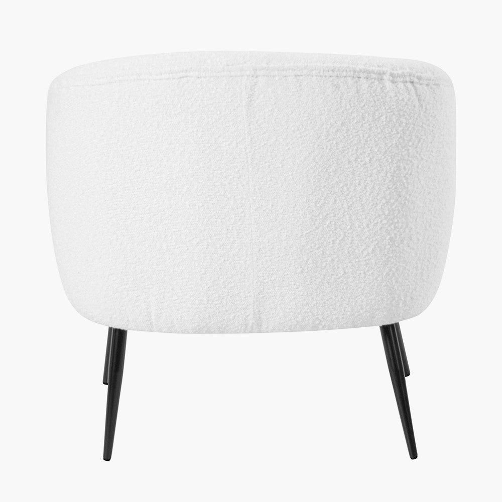 Siena White Boucle Tub Armchair